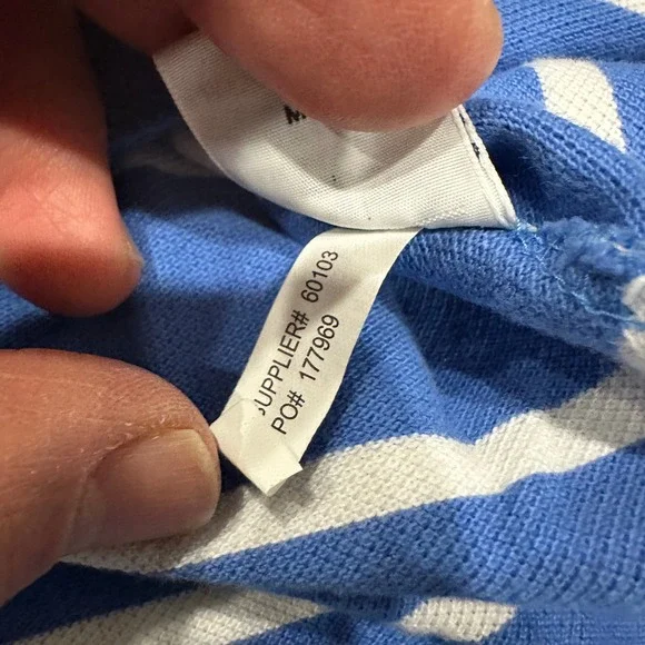 Polo Ralph Lauren Polo Mens Large Blue Striped Short Sleeve Piqué Polo Shirt - Picture 11 of 13